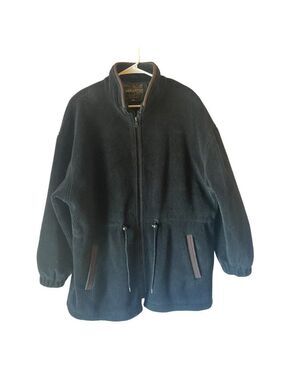 ❄️❄️ VTG Forecaster Sport Fleece Jacket Black Mid Length Women's Size Medium